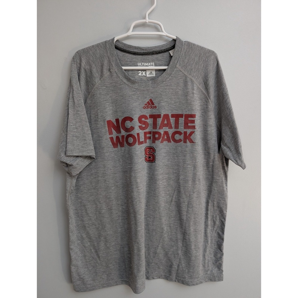 C5 North Carolina State Wolfpack NCAA Adidas XXL Gray Short Sleeve T-Shirt